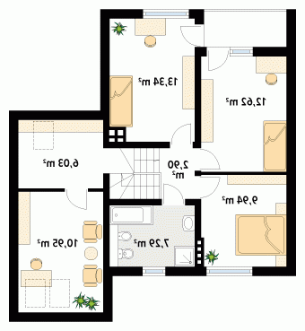 Rzut projektu Sopran 5 - wersja lustrzana