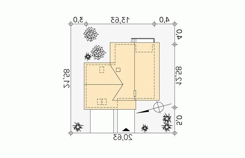 Projekt domu wielorodzinnego Sopran 3 - Usytuowanie - wersja lustrzana