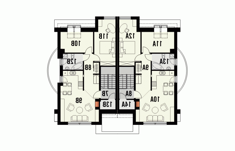 Projekt domu bliźniaczego MAXIMA - 