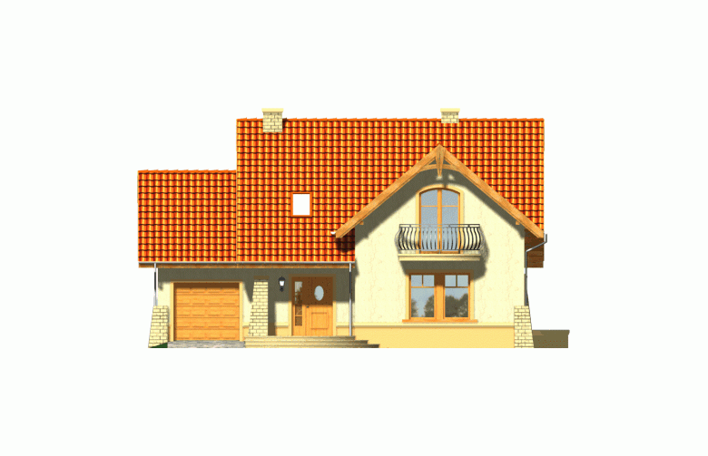 Projekt domu jednorodzinnego LAGUNA - elewacja 4