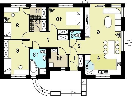 RZUT PARTERU HG-D2A - wersja lustrzana