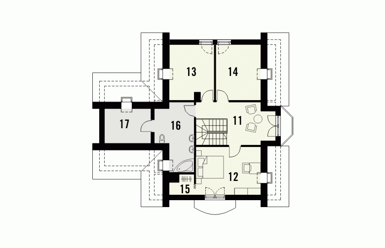 Projekt domu tradycyjnego ROZALIN - 