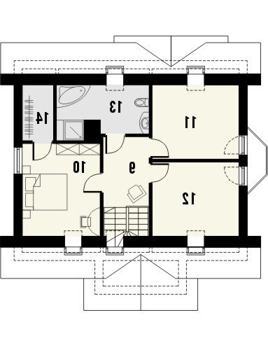 Rzut projektu ROMA - wersja lustrzana