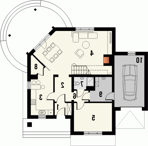 Rzut projektu WENECJA - wersja lustrzana