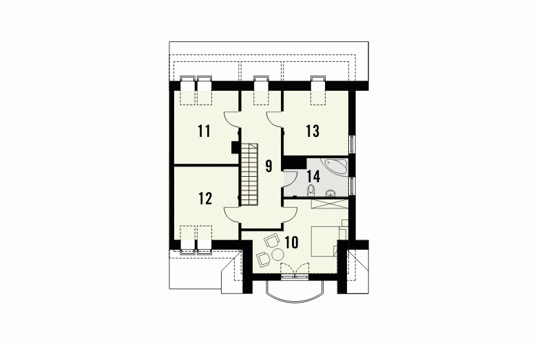 Projekt domu szeregowego KLASYKA 2 - 