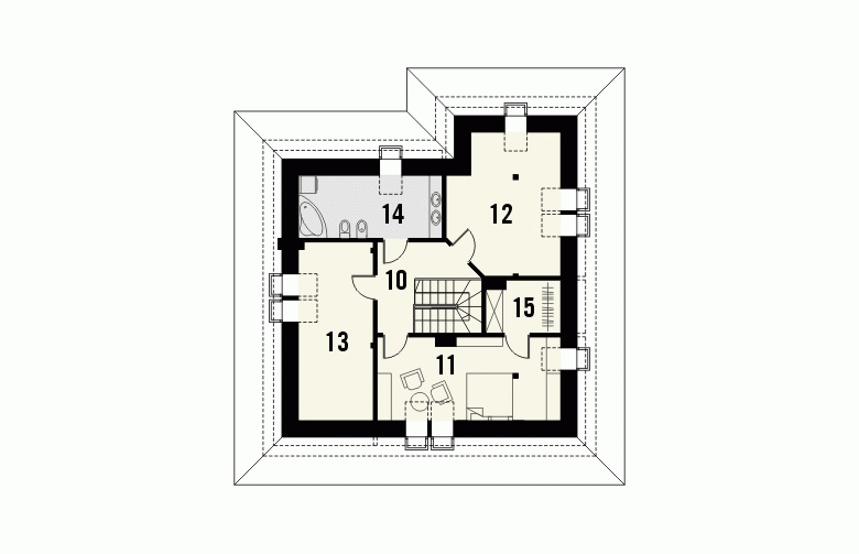 Projekt domu wolnostojącego MALAGA - 