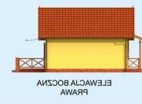 Elewacja projektu MANOA dom letniskowy - 4 - wersja lustrzana