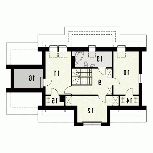 Rzut projektu WEDA - wersja lustrzana