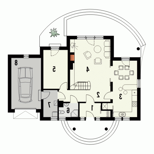 Rzut projektu WEDA - wersja lustrzana