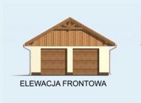 Elewacja projektu G130 garaż trzystanowiskowy - 1