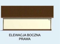 Elewacja projektu G130 garaż trzystanowiskowy - 4