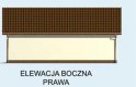 Projekt garażu G130 garaż trzystanowiskowy - elewacja 4