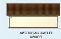 Projekt garażu G130 garaż trzystanowiskowy - elewacja 4