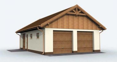 Projekt domu G130 garaż trzystanowiskowy