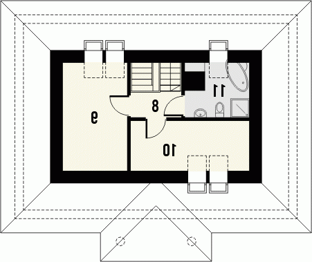 Rzut projektu KATALONIA - wersja lustrzana