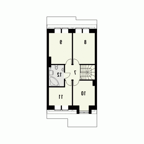 Rzut projektu CYRKONIA - wersja lustrzana