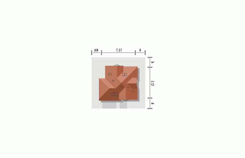 Projekt domu wolnostojącego POEMA 2 - Usytuowanie - wersja lustrzana