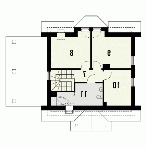 Rzut projektu CYTRYN - wersja lustrzana