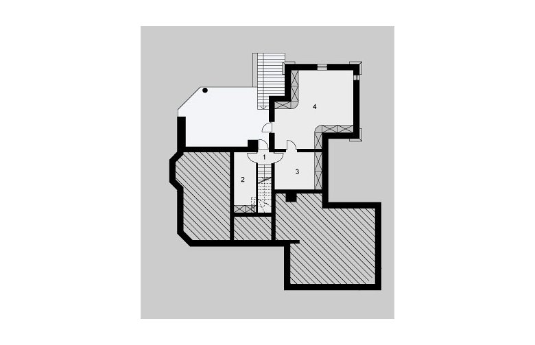 Projekt domu wolnostojącego LK&388 - piwnica
