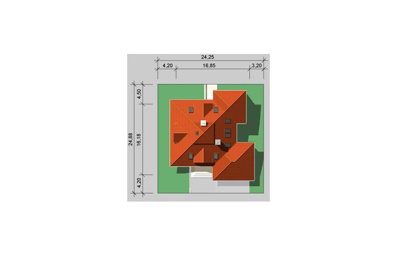 Projekt domu wolnostojącego LK&388 - Usytuowanie