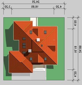 Usytuowanie budynku LK&388 w wersji lustrzanej