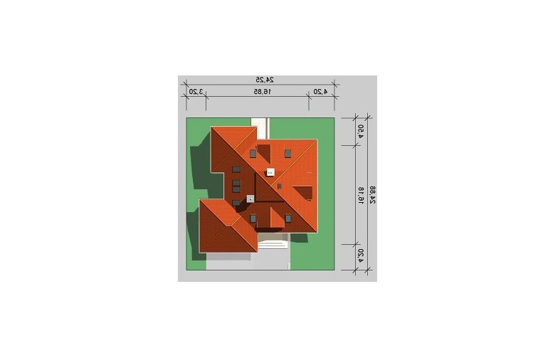 Projekt domu wolnostojącego LK&388 - Usytuowanie - wersja lustrzana