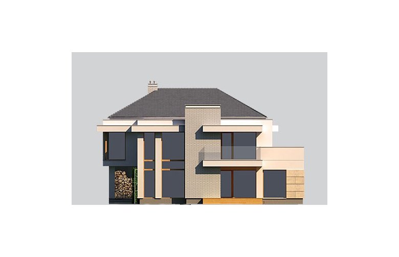 Projekt domu z poddaszem LK&903 - elewacja 3