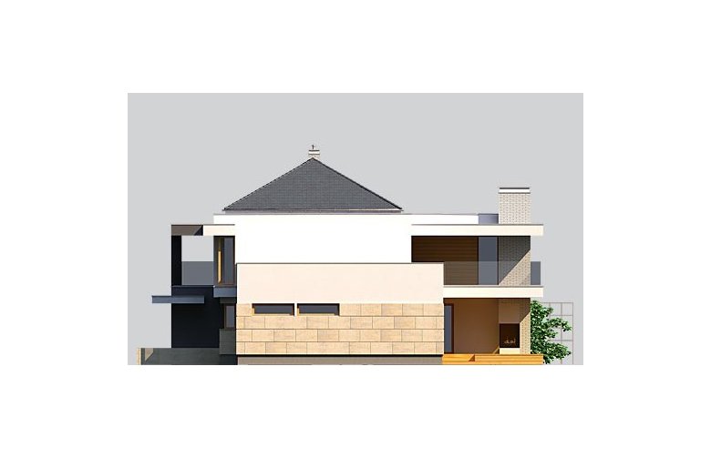 Projekt domu z poddaszem LK&903 - elewacja 4