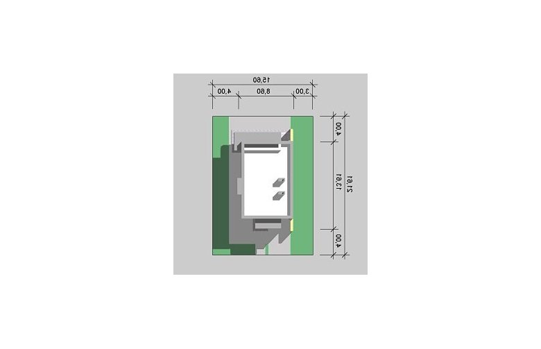 Projekt domu szkieletowego LK&326 - Usytuowanie - wersja lustrzana