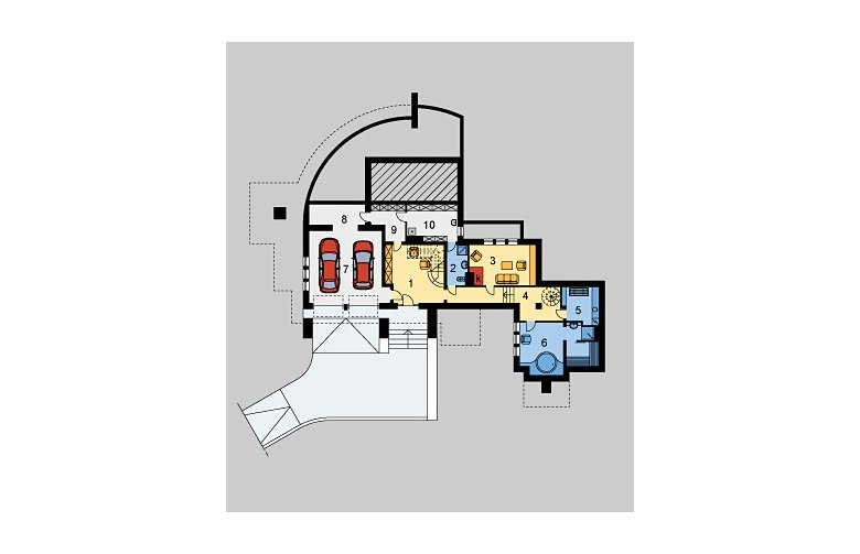 Projekt domu wolnostojącego LK&40 - piwnica