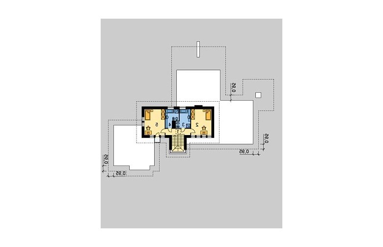 Projekt domu wolnostojącego LK&40 - poddasze