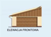 Elewacja projektu G129 garaż dwustanowiskowy z pomieszczeniem gospodarczym - 1