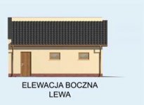 Elewacja projektu G129 garaż dwustanowiskowy z pomieszczeniem gospodarczym - 2