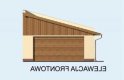Projekt garażu G129 garaż dwustanowiskowy z pomieszczeniem gospodarczym - elewacja 1