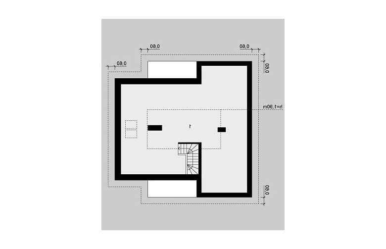 Projekt domu dwurodzinnego LK&536 - poddasze