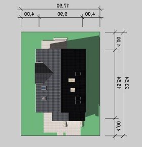 Usytuowanie budynku LK&535 w wersji lustrzanej