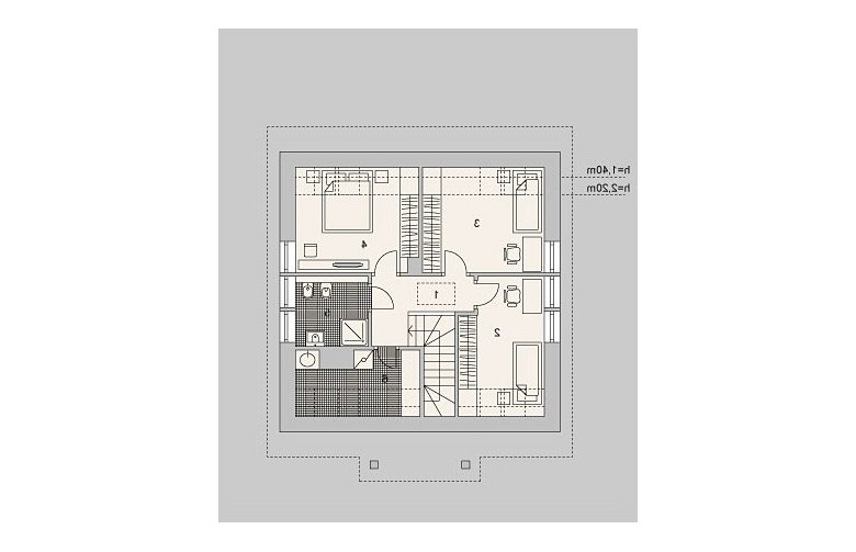 Projekt domu wolnostojącego LK&881 - poddasze