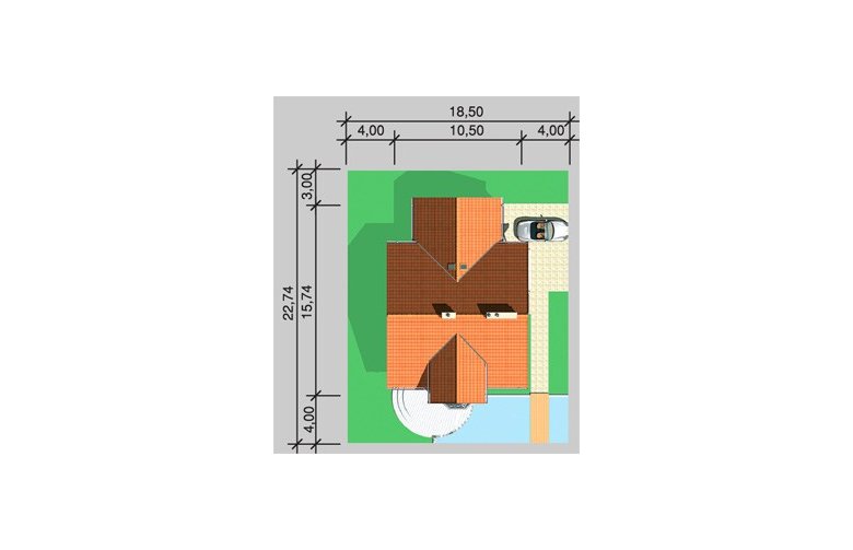 Projekt domu wolnostojącego LK&82 - Usytuowanie