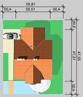 Usytuowanie budynku LK&82 w wersji lustrzanej