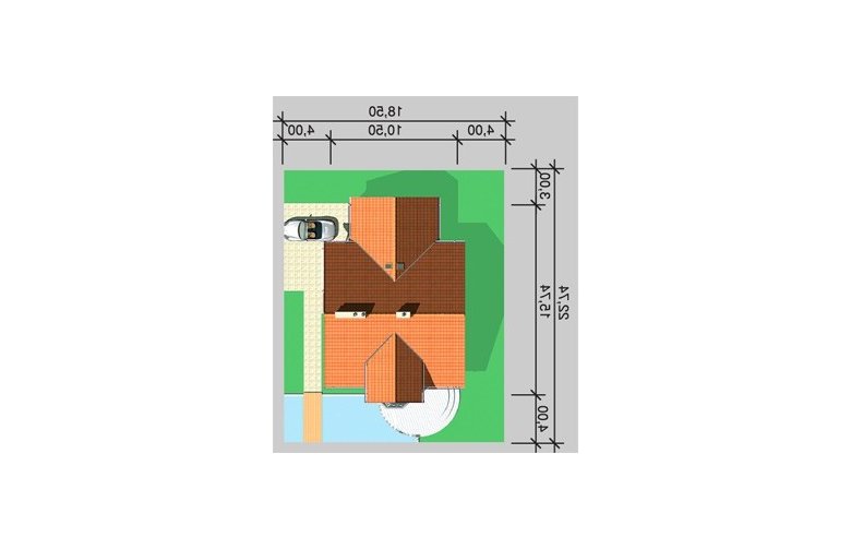 Projekt domu wolnostojącego LK&82 - Usytuowanie - wersja lustrzana