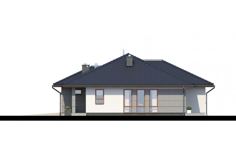 Projekt domu dwurodzinnego TK5 - elewacja 2