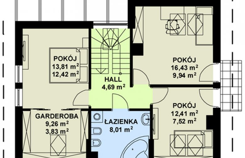 Projekt domu parterowego TK1 - 