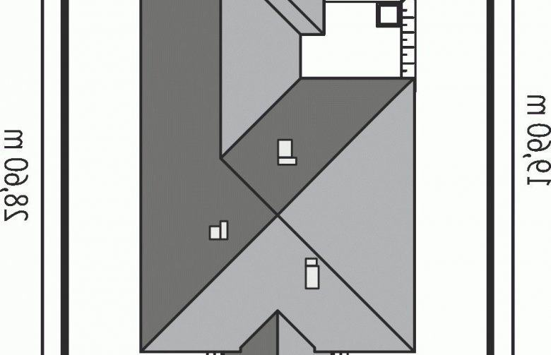 Projekt domu parterowego Edyta (e. III) - Usytuowanie - wersja lustrzana
