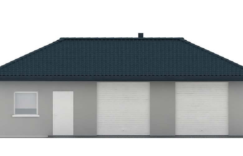 Projekt domu energooszczędnego G55 - Budynek garażowo - gospodarczy - elewacja 1