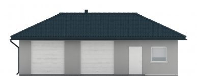 Elewacja projektu G55 - Budynek garażowo - gospodarczy - 1 - wersja lustrzana