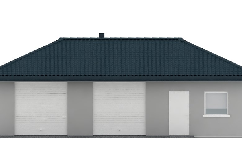 Projekt domu energooszczędnego G55 - Budynek garażowo - gospodarczy - elewacja 1