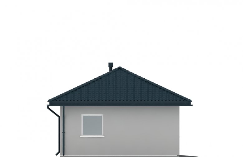 Projekt domu energooszczędnego G55 - Budynek garażowo - gospodarczy - elewacja 3