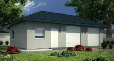 Projekt domu G55 - Budynek garażowo - gospodarczy