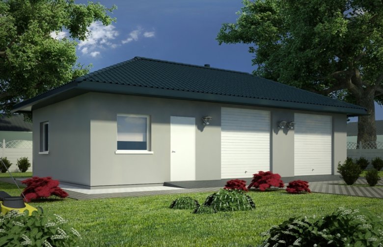 Projekt domu energooszczędnego G55 - Budynek garażowo - gospodarczy
