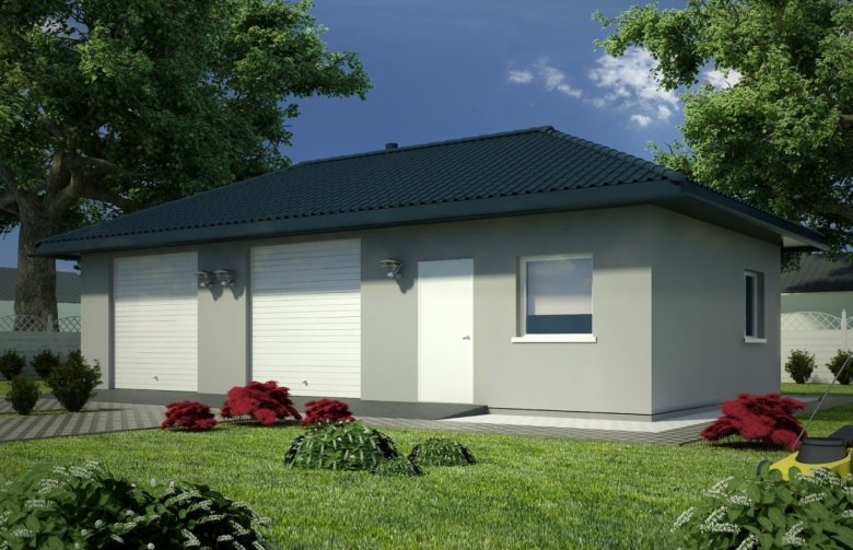 Projekt domu energooszczędnego G55 - Budynek garażowo - gospodarczy